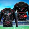 Houston Texans Personalized Metal Mascot 3D All Over Print Zip up Hoodie 1