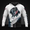 Houston Texans White Blue Camo 3D All Over Print Zip Up Hoodie Houston Texans White Blue Camo 3D All Over Print Zip up Hoodie 1