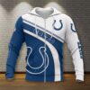Indianapolis Colts Blue White 3D All Over Print Zip Hoodie Perfect Gift for NFL Fans 1