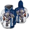 Indianapolis Colts Blue White Mascot 3D All Over Print Zip Hoodie Perfect Gift for NFL Fans 1