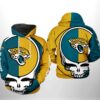 Jacksonville Jaguars NFL Grateful Dead 3D All Over Print Zip up Hoodie Option 1