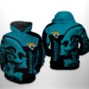 Jacksonville Jaguars NFL Skull 3D All Over Print Zip up Hoodie Option 1