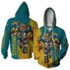 Jacksonville Jaguars Zip Up Hoodie Mascot 3D Ultra Cool Gifts for Fans 1