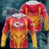 Kansas City Chiefs 3D Hoodie Zip Hoodie NFL 3D All Over Print Hoodie Zip Hoodie For Men And Women 1