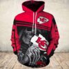 Kansas City Chiefs American Football Team NFL 3D All Over Print Zip up Hoodie Option 1