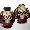 Kansas City Chiefs Nfl Skull Team 3D All Over Print Zip Up Hoodie Option Kansas City Chiefs NFL Skull Team 3D All Over Print Zip up Hoodie Option 1