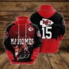 Kansas City Chiefs Patrick American Football Team NFL Mahomes 3D All Over Print Zip up Hoodie Option 1