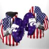 Kansas State Wildcats 3D All Over Print Zip Hoodie Gifts For NCAA Fans 1