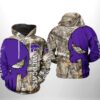 Kansas State Wildcats Hoodie NCAA Camo Veteran Hunting 3D All Over Print Zip Hoodie Gifts For NCAA Fans 1
