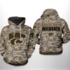 Kansas State Wildcats NCAA Camo Veteran 3D All Over Print Hoodie Zip up Hoodie 1