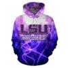 LSU Tigers Lighting 3D All Over Print Zip Hoodie Gifts For NCAA Fans 1