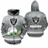 Las Vegas Raiders Baby Yoda Christmas Unisex 3D All Over Print Zip up HoodieNFL Zip Up Hoodie 1