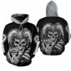 Las Vegas Raiders Black Skull Demon Unisex 3D All Over Print Zip up HoodieNFL Zip Up Hoodie 1