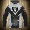 Las Vegas Raiders Lightning Black Grey Unisex 3D All Over Print Zip up HoodieNFL Zip Up Hoodie 1