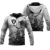 Las Vegas Raiders Silver Unisex 3D All Over Print Zip up HoodieNFL Zip Up Hoodie 1