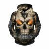 Las Vegas Raiders Skull Smoke Unisex 3D All Over Print Zip up HoodieNFL Zip Up Hoodie 1