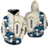 Los Angeles Chargers Creamy Blue Unisex 3D All Over Print Zip up HoodieNFL Zip Up Hoodie 1