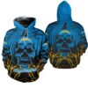 Los Angeles Chargers Halloween Pumpkin Skull Print 3D Hoodie Zip Hoodie NFL 3D All Over Print Hoodie Zip Hoodie 1