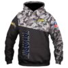 Los Angeles Chargers Military Hoodie 3D Hoodie Zip Hoodie NFL 3D All Over Print Hoodie Zip Hoodie 1
