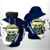 Los Angeles Chargers NFL Baby Yoda Team 3D All Over Print Zip up Hoodie Option 1