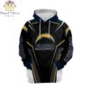 Los Angeles Chargers NFL Balls Black Blue 3D All Over Print Zip up Hoodie Option 1