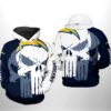 Los Angeles Chargers Nfl Team Skull 3D All Over Print Zip Up Hoodie Option Los Angeles Chargers NFL Team Skull 3D All Over Print Zip up Hoodie Option 1