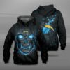 Los Angeles Chargers Skull Black Unisex 3D All Over Print Zip up HoodieNFL Zip Up Hoodie 1