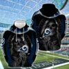 Los Angeles Rams NFL Football Skull Hold Logo 3D Hoodie 1