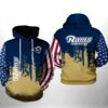 Los Angeles Rams Nfl Team Us 3D All Over Print Zip Up Hoodie Option Los Angeles Rams NFL Team US 3D All Over Print Zip up Hoodie Option 1