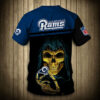 Los Angeles Rams Tee shirts 3D Hand Skull Short Sleeve Gifts for Fans Los Angeles Rams Tee shirts 3D Hand Skull Short Sleeve Gifts for Fans 1