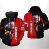 Louisville Cardinals Ncaa Us Flag Skull 3D All Over Print Hoodie, Zip-Up Hoodie Louisville Cardinals NCAA US Flag Skull 3D All Over Print Hoodie Zip up Hoodie 1