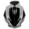 Men Women Oakland Raiders NFL 3D All Over Print Zip up Hoodie Option 1