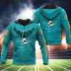 Miami Dolphins 3D Hoodie Zip Hoodie NFL 3D All Over Print Hoodie Zip Hoodie For Mens Womens 1