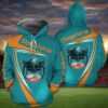 Miami Dolphins 3D Hoodie Zip Hoodie NFL 3D All Over Print Hoodie Zip Hoodie Option 1