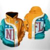 Miami Dolphins Nfl Team 3D All Over Print Zip Up Hoodie Option Miami Dolphins NFL Team 3D All Over Print Zip up Hoodie Option 1