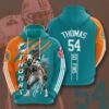 Miami Dolphins Nfl Thomas 54 3D All Over Print Zip Up Hoodie Option Miami Dolphins NFL Thomas 54 3D All Over Print Zip up Hoodie Option 1