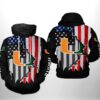 Miami Hurricanes NCAA US Flag 3D All Over Print Hoodie Zip up Hoodie 1