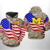 Michigan Wolverines Ncaa Us Flag Camo Veteran 3D All Over Print Hoodie, Zip-Up Hoodie Michigan Wolverines NCAA US Flag Camo Veteran 3D All Over Print Hoodie Zip up Hoodie 1