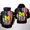 Michigan Wolverines With Flag American Distressed 3D All Over Print Zip Hoodie Gifts For Ncaa Fans Michigan Wolverines With Flag American Distressed 3D All Over Print Zip Hoodie Gifts For NCAA Fans 1