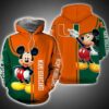 Mickey Mouse Paints Logo Miami Hurricanes 3D All Over Print Zip Hoodie Gifts For NCAA Fans 1