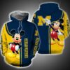 Mickey Mouse With Michigan Wolverines 3D All Over Print Zip Hoodie Gifts For Ncaa Fans Mickey Mouse With Michigan Wolverines 3D All Over Print Zip Hoodie Gifts For NCAA Fans 1