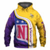 Minnesota Vikings 3D Hoodie Pullover Sweatshirt NFL For Fans 1