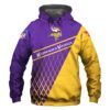 Minnesota Vikings 3D Hoodie Zip Hoodie NFL 3D All Over Print Hoodie Zip Hoodie 1