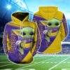 Minnesota Vikings NFL Baby Yoda Hoodie Full Size Hoodie 3D All Over Printed Hoodie Zip Up Hoodie 1