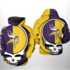 Minnesota Vikings Nfl Grateful Dead 3D All Over Print Zip Up Hoodie Option Minnesota Vikings NFL Grateful Dead 3D All Over Print Zip up Hoodie Option 1