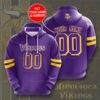 Minnesota Vikings NFL Hoodie Personalized Name And Number 3D Printed Pull Over Hoodie Zip Up Hoodie 1