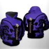 Minnesota Vikings NFL Skull 3D All Over Print Zip up Hoodie Option 1