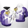 Minnesota Vikings Nfl Team Skull 3D All Over Print Zip Up Hoodie Option Minnesota Vikings NFL Team Skull 3D All Over Print Zip up Hoodie Option 1
