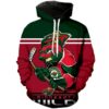 Minnesota Wild Hoodie Mascot 3D Printed Gifts for Fans 1