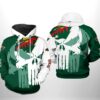 Minnesota Wild NHL Team Skull 3D All Over Print Zip up Hoodie Option 1